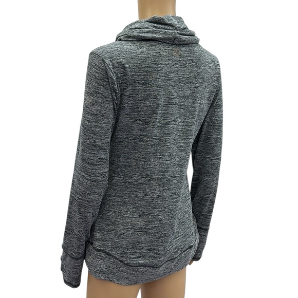 Balance Collection Cowl Neck Long Sleeve Thumb Hole Kangaroo Pocket Shirt Small - Picture 5 of 13